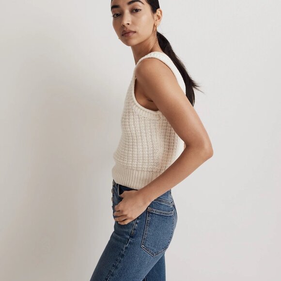 Textured-Stitch Sweater Tank, S - Picture 2 of 6